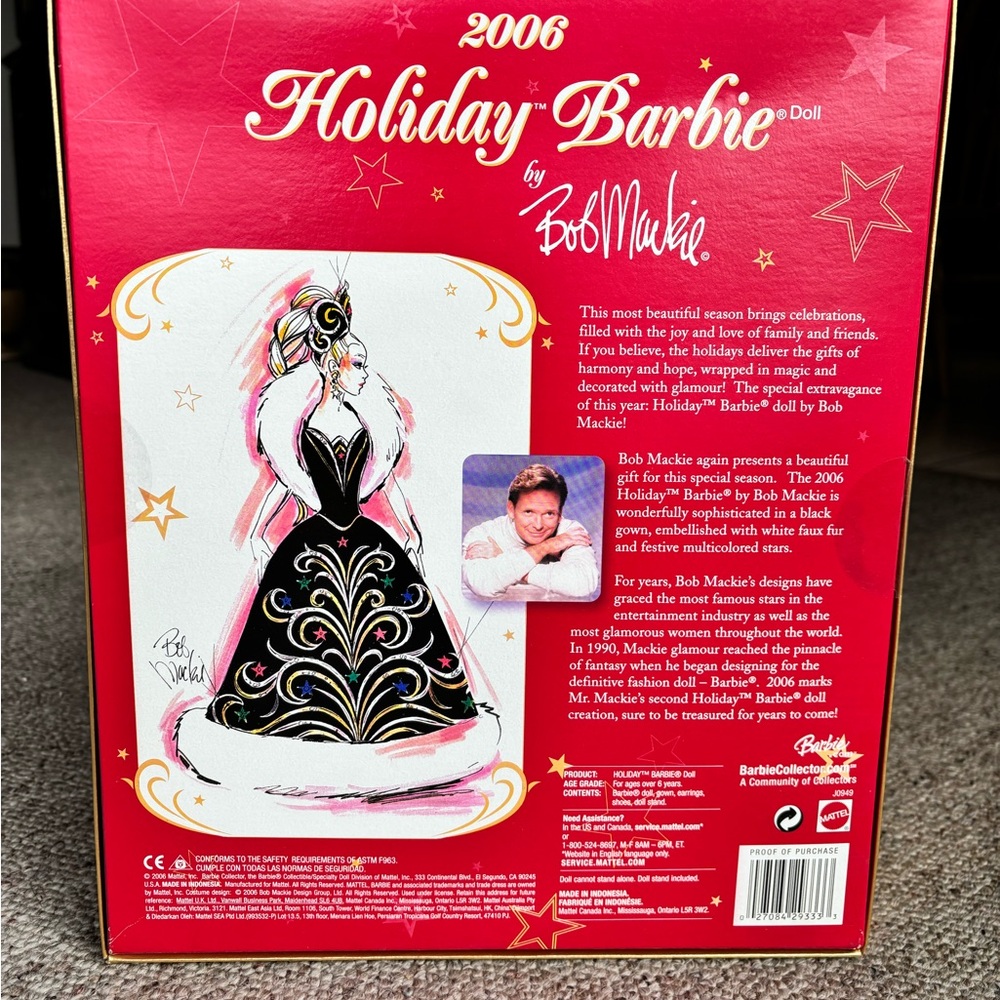 NWT Rare 2006 Holiday Barbie by Bob Mackie - Picture 3 of 3